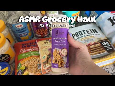 ASMR Grocery Haul 🍒 | Aldi, Publix, Walmart, & Target 🥞