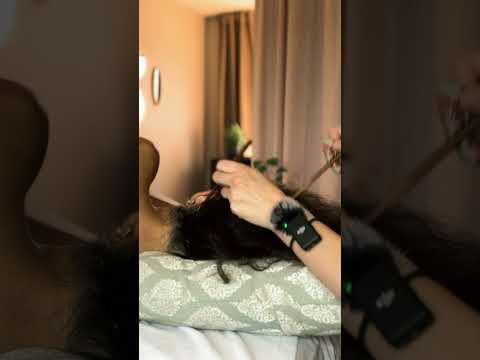 ASMR scalp massage with chopsticks for sweet dreams 😴