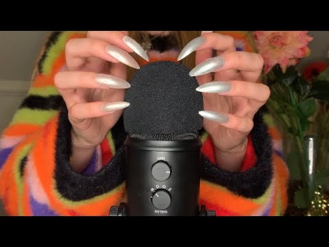 ASMR | scratching your brain ✨ long sharp nails mic scratching