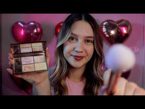 ASMR 💕 Doing Your Valentine’s Makeup | Relaxing Personal Attention