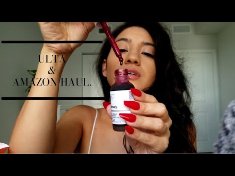 Ulta & Amazon beauty haul ASMR |tapping, whispers, unwrapping|