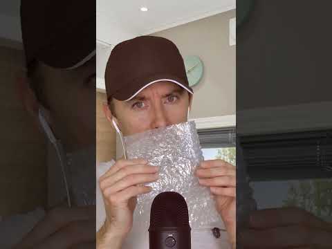 ASMR Crinkly plastic bubble wrap #short