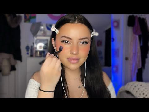 ASMR Drugstore Makeup Routine 💋*affordable*(whispering, tapping, application sounds) #asmr #makeup