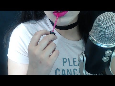 ASMR Close Up Kisses & Close Up Lipstick Application