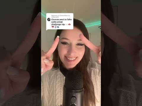 EMOJI CHALLENGE LET’S GO 👄🗣️ #asmr #emojichallenge #asmrtriggers #mouthsounds #inaudible
