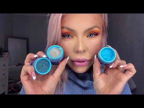 ASMR EATING JEFFREE STAR'S EDIBLE LIP SCRUBS (BLUE BLOOD MAKEUP COLLECTION)