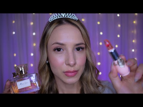 ASMR - PRINCESA TE ARRUMANDO PARA O BAILE 👑 (com chuva de verdade)