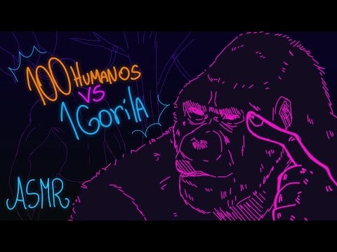 ASMR 👫100 humanos VS 1 Gorila 🦍 | Reflexión | Tapping, brushing, etc.