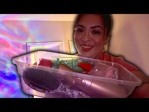 ASMR| Brushing & spraying your hair w/my favorite brushes & spray bottles ✨- lots of spraying 