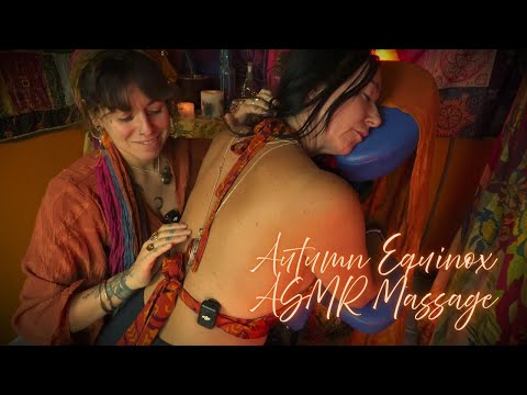 ASMR 🍂 Relaxing AUTUMN EQUINOX healing treatment | Whisper, feather & jewellery tracing | DEEP SLEEP