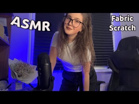 ASMR Fabric Scratching, Mouth & Hand Sounds, Visual 👚