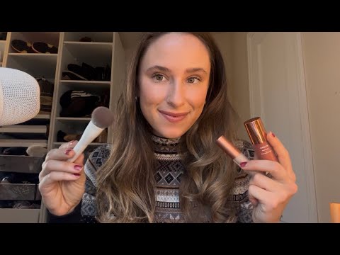 ASMR updated daily makeup routine 💋✨ (tapping, brush sounds, whisper rambling)