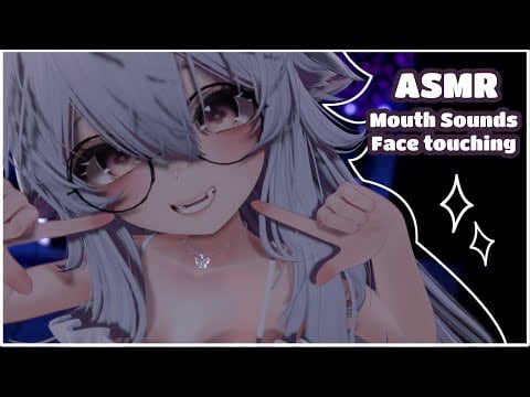 【Visual ASMR Vrchat】Mouth Sounds while Touching Your Face~ ♥ Tongue Flickering ♥ Pop pop pop