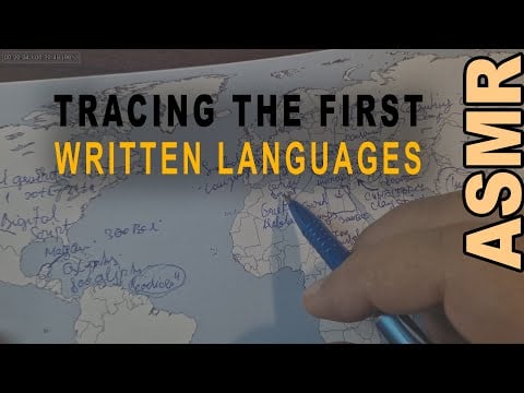 ASMR: Tracing the Very First Written Languages and Scripts with facts | ASMR whispered map tracing