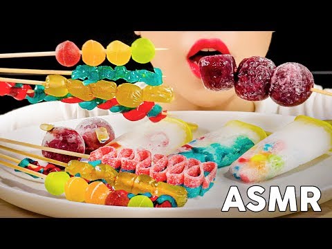 ASMR FROZEN GUMMY CANDY KYOHO JELLY POPSICLES 얼린젤리 얼린쿄호젤리 젤리아이스바 먹방 | MINEE EATS