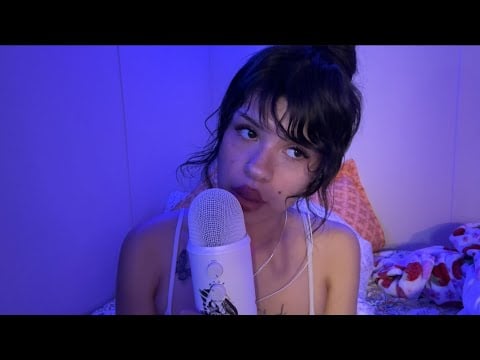 ASMR At 100% Sensitivity Mouth Sounds + Spit Painting 