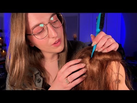 ASMR BFF Does Your Lice Check 🐜 and Plucks Them Out 💆‍♀️