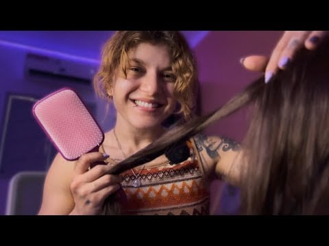 [ASMR] Fazendo um penteando no seu cabelo ✨hairbrush, atenção pessoal, tranças, etc