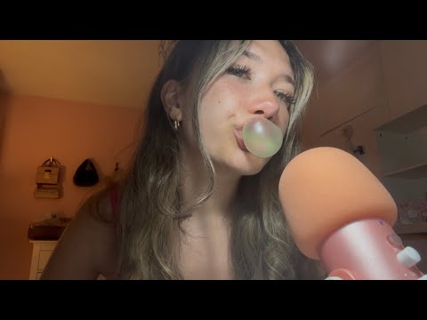 ASMR up close bubblegum sounds 