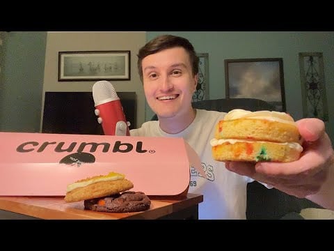 ASMR HUGE Crumbl Cookie Mukbang 🍪 (eating sounds)