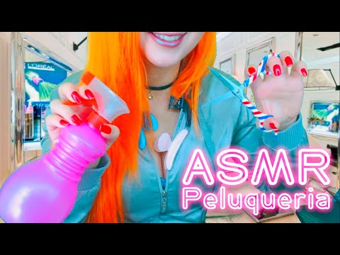 ASMR en español ROLEPLAY PELUQUERÍA RELAJANTE | SONIDOS COSQUILLOSOS 🧡✨✂