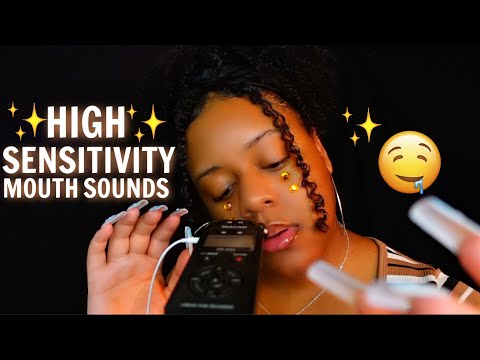 ASMR | HIGH sensitivity mouth sounds w/tascam mic for MAXIMUM tingles ♡🤤✨ (SO GOOD)