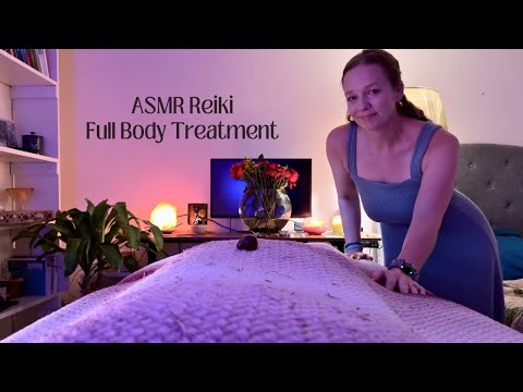 Full Body ASMR Reiki Treatment💜Intuition & Alignment🔮Amethyst Comb, Flower Sprinkles & Salt Scrub
