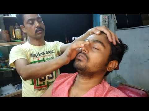 Amazing head and body massage therapy by Indian street barber asmr