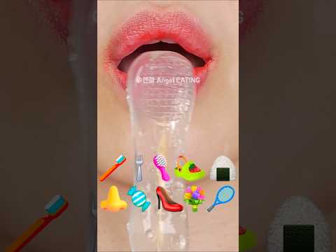 @AngelEATING777 asmr CLEAR EMOJI FOOD JELLY 투명 이모지 젤리 먹방 eating sounds