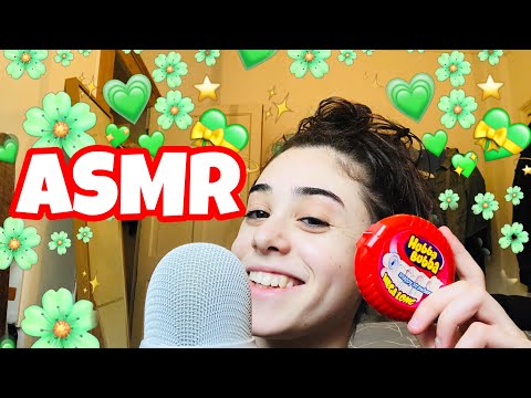 ASMR| GUM CHEWING RAMBLE & HAND MOVEMENTS 💜🌈✨