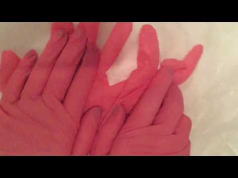LATEX GLOVES💕 Hands in PINK LATEX [[ASMR]]