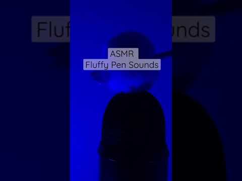 ASMR Mic brushing with a fluffy pen #shorts #asmr #asmrmicbrushing