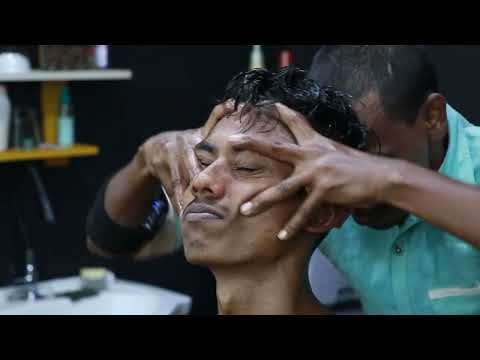 Hard Working Strong Wrist Barber Head Massage With 3d ASMR Sound | Neck Cracking Head Massage ASMR