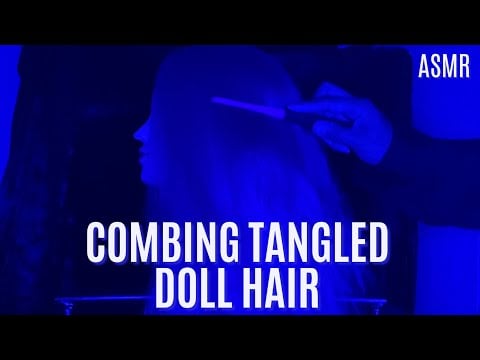 ASMR Rough Combing of Tangled Doll Hair (No Talking)