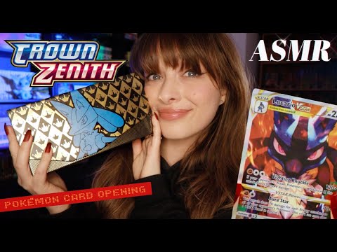 ASMR 👑  Pokemon Crown Zenith ETB Unboxing Compilation! 𝓖𝓲𝓿𝓮𝓪𝔀𝓪𝔂! Whispered Pack Opening!