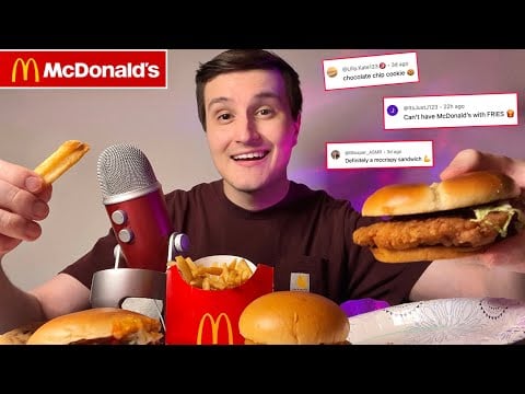 ASMR | BIG McDonald’s Menu Mukbang 🍔🍟 (My Subscribers Choose My Food)