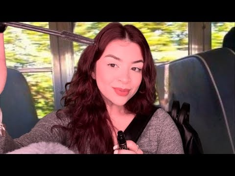 ASMR doing your makeup on the bus before school * fast & aggressive*