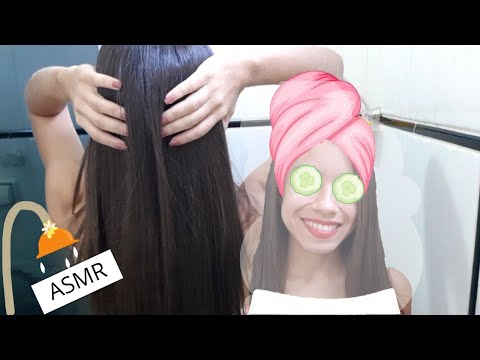 (ASMR PORTUGUÊS)Hidratação No Cabelo e Limpeza de Pele| Soft Spoken