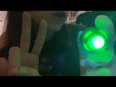 asmr 12 minute cranial nerve exam (latex gloves)