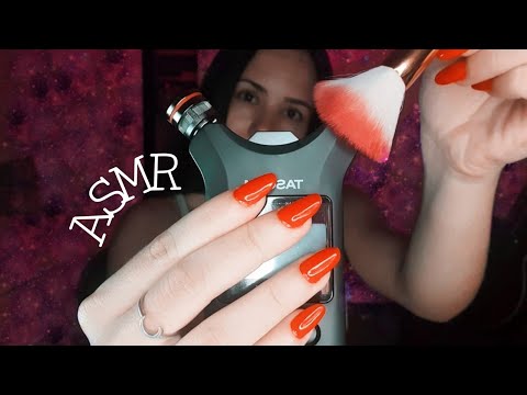 PINCEL NO MIC E SUSSURROS DE ORELHA A ORELHA | MIC BRUSHING & WHISPERING EAR TO EAR (ASMR PTBR)