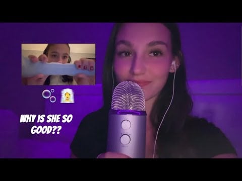 My sister tries ASMR(doing your skincare )💗