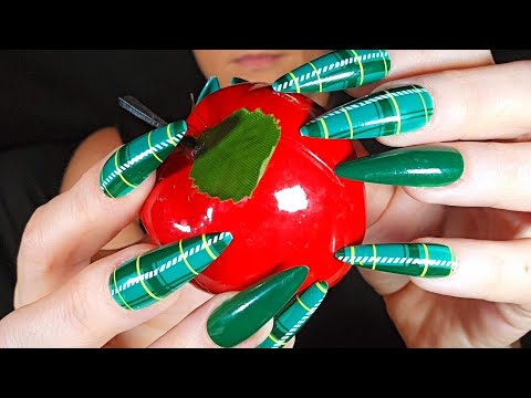 ASMR Fast Tapping On Ornaments | Long Nails