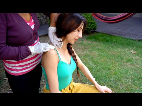 A relaxing limpia (cleansing) ritual & head, neck, scalp, back massage for ASMR by Doña Esperanza