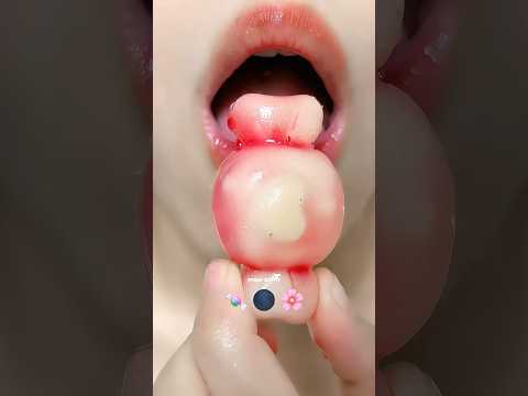 asmr EMOJI MUKBANG WAX CANDY JELLY FOOD eating sounds 🍬🌑