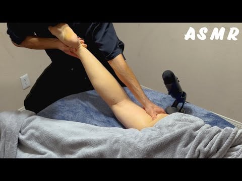 Male ASMR Legs Massage To Client