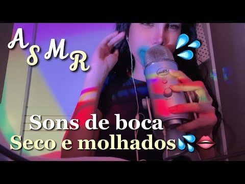 ASMR Sons de boca molhados e secos