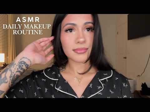 ASMR My Daily Makeup Routine (tapping on products/application sounds) 🩷