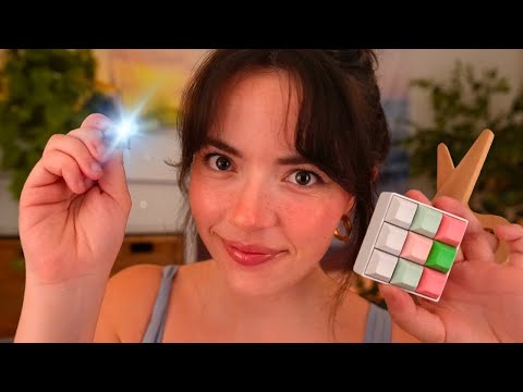 ASMR 10 Triggers For Anxiety and Stress 👁️ (eye exams, light triggers, stress plucking)