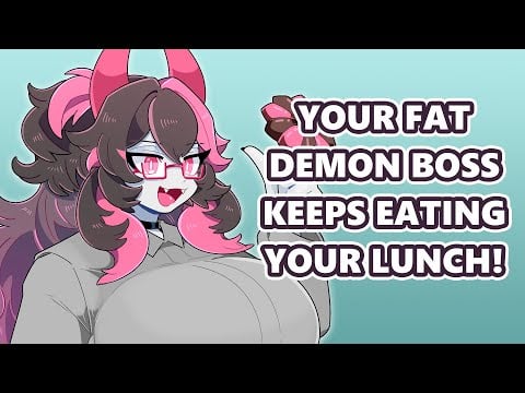 Chubby Demon Boss Keeps Eating Your Lunch! | ASMR Audio Roleplay