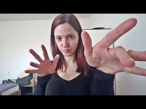 ASMR pure hand sounds + movements with tongue clicking, personal attention - relaxing for sleep